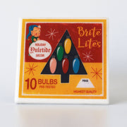 Quirks! coaster set Christmas Lights  Vintage Christmas Coaster Set