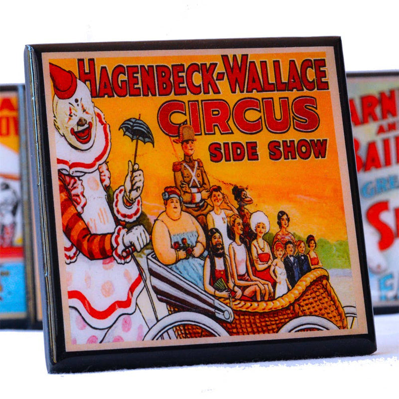 Quirks! coaster set Circus Poster Coaster Set