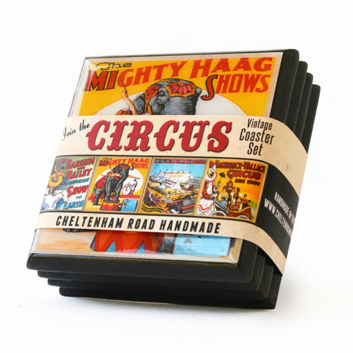 Quirks! coaster set Circus Poster Coaster Set