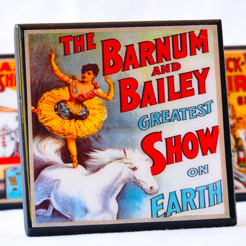 Quirks! coaster set Circus Poster Coaster Set