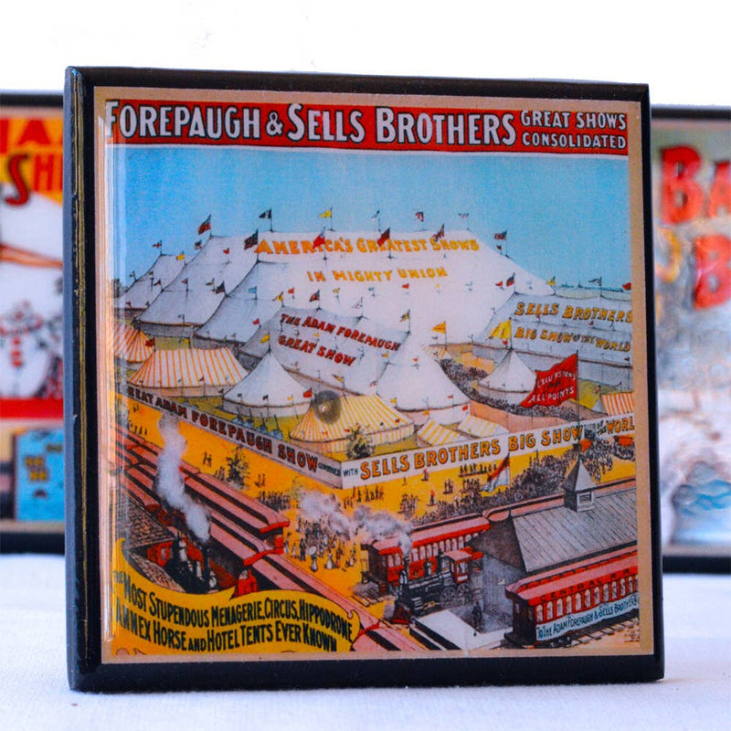 Quirks! coaster set Circus Poster Coaster Set