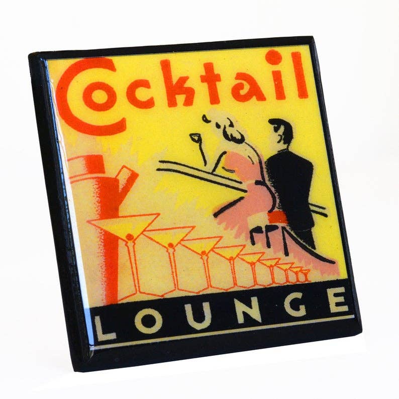 Quirks! coaster set Classic Cocktail Lounge Drink Coaster Set