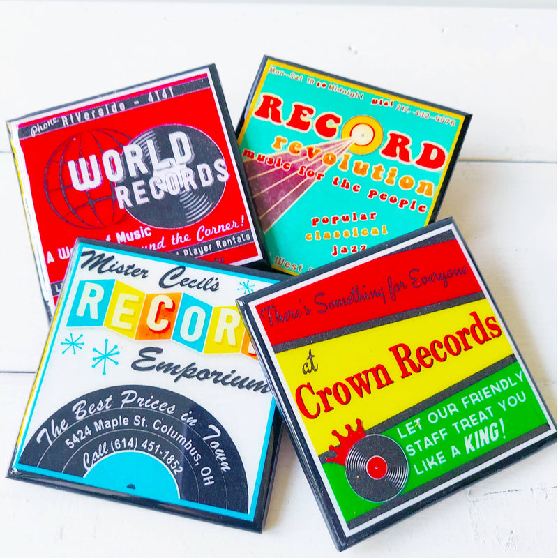 Quirks! coaster set Classic Record Shop Drink Coaster Set