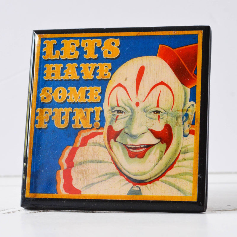 Quirks! coaster set Creepy Clown Halloween Drink Coaster Set