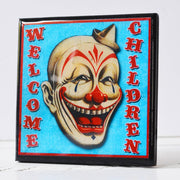 Quirks! coaster set Creepy Clown Halloween Drink Coaster Set