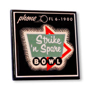 Quirks! coaster set Lets Bowl!  Vintage Bowling Coaster Set