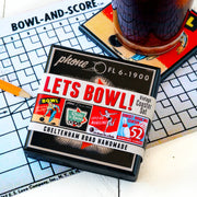 Quirks! coaster set Lets Bowl!  Vintage Bowling Coaster Set