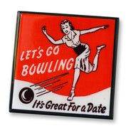 Quirks! coaster set Lets Bowl!  Vintage Bowling Coaster Set