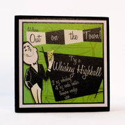 Quirks! coaster set Retro Cocktail Recipe Drink Coaster Set