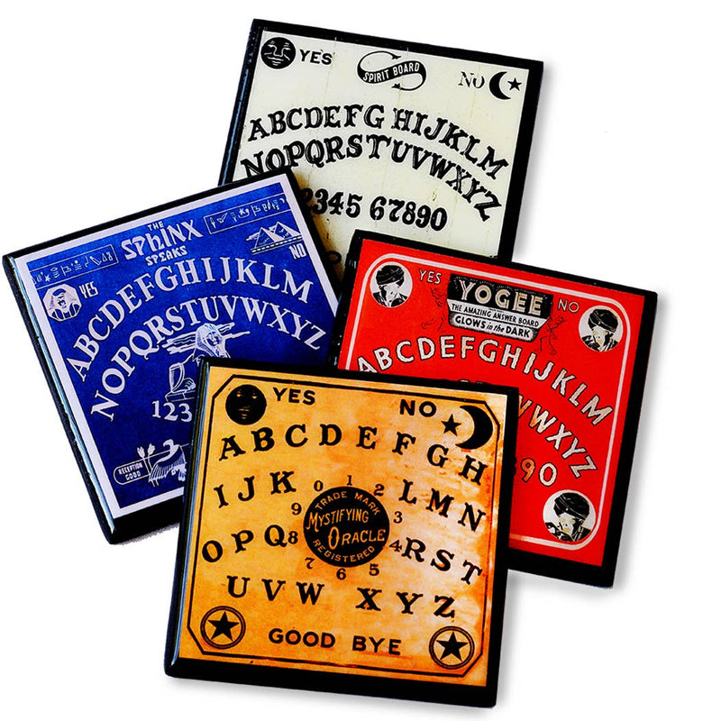 Quirks! coaster set Summon Some Spirits: Spooky Spirit Board Drink Coaster Set
