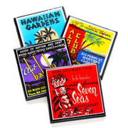 Quirks! coaster set The Tiki Room: Vintage Tiki Lounge Coaster Set