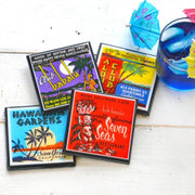 Quirks! coaster set The Tiki Room: Vintage Tiki Lounge Coaster Set