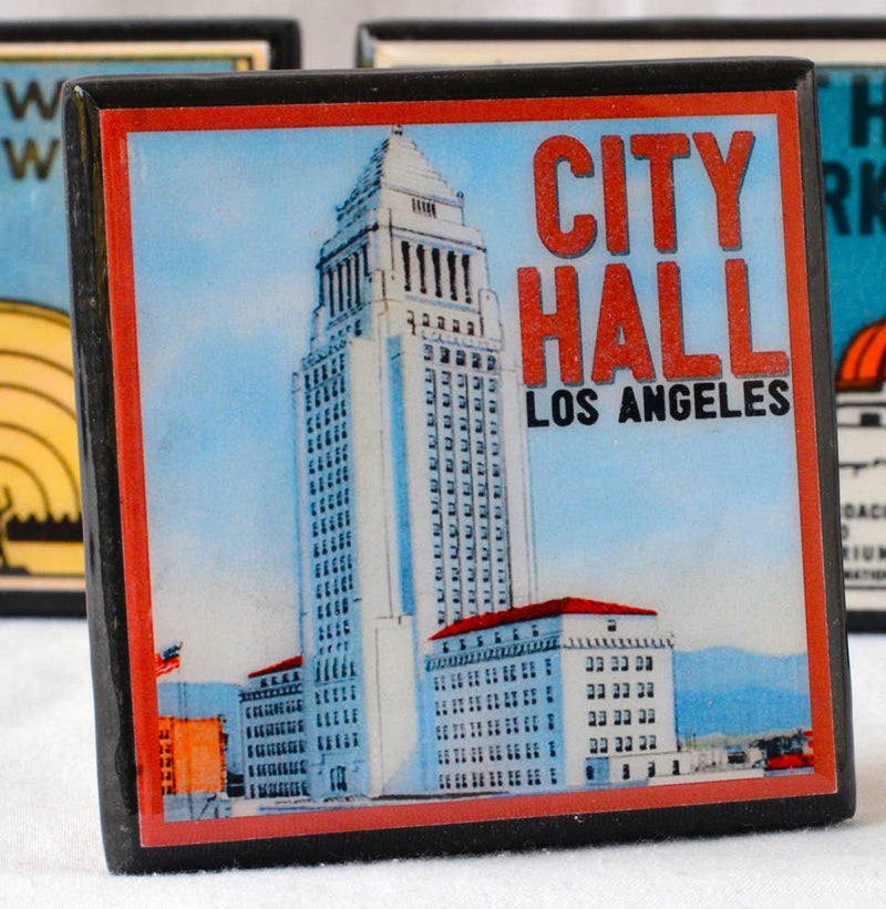 Quirks! coaster set Vintage Los Angeles Drink Coaster Set