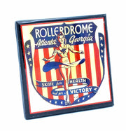 Quirks! coaster set Vintage Roller Skating Rink Drink Coaster Set - Let's Roll