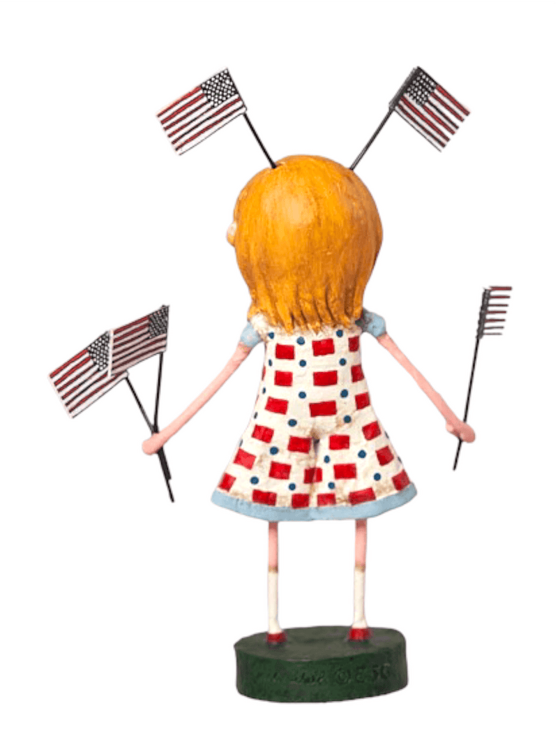 Quirks! Collectible Figurines Fannie's Flags Lori Mitchell Figurine
