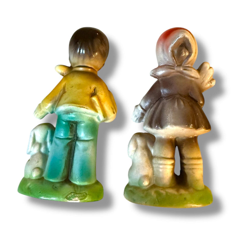 Quirks! Collectible Figurines Vintage Mid-Century Ceramic Boy and Girl Figurine Set