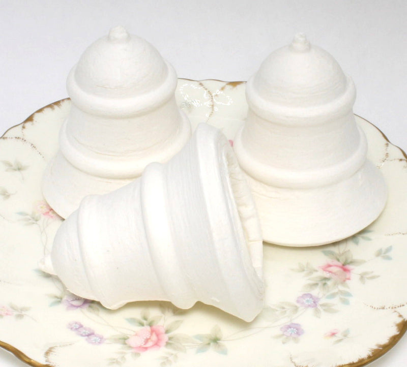 Quirks! craft supplies Christmas Bells - 2.5" German Spun Cotton - Set of 4