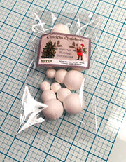 Quirks! craft supplies Christmas Snowman - 2.25" Tall Spun Cotton - Set of 6