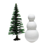 Quirks! craft supplies Christmas Snowman - 2.25" Tall Spun Cotton - Set of 6