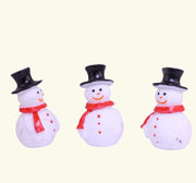 Quirks! craft supplies Retro Plastic Mini Snowman 1.25" - Set of 3