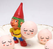 Quirks! craft supplies Sleepy Angel Head - 1" German Spun Cotton - Set of 8