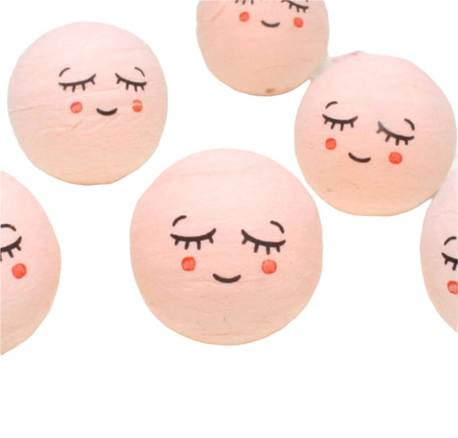 Quirks! craft supplies Sleepy Angel Head - 1" German Spun Cotton - Set of 8