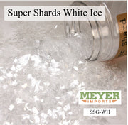 Quirks! craft supplies Snow White Icey German Glass Glitter Set - 3 Jars