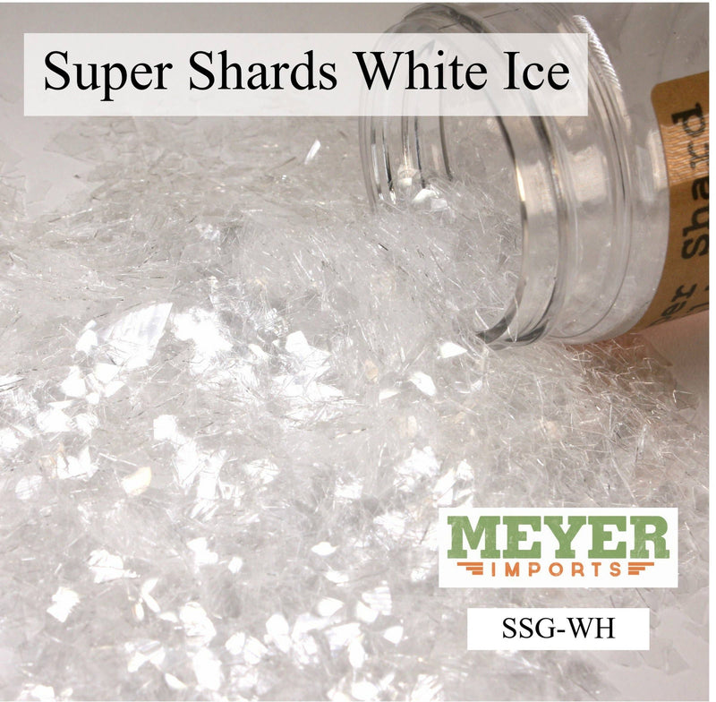 Quirks! craft supplies Snow White Icey German Glass Glitter Set - 3 Jars