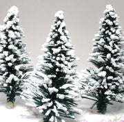 Quirks! craft supplies Snowy Forest Trees - 3" Tall - Green - Set of 3 Pcs