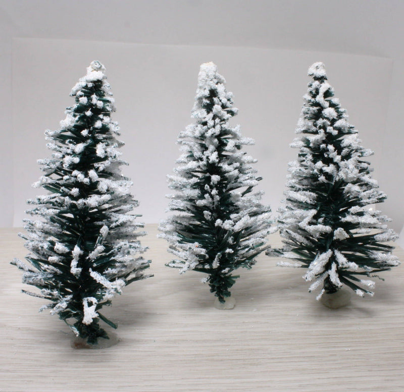 Quirks! craft supplies Snowy Forest Trees - 3" Tall - Green - Set of 3 Pcs