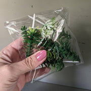 Quirks! craft supplies Vintage Plastic Evergreen Tree Cupcake Picks New Old Stock