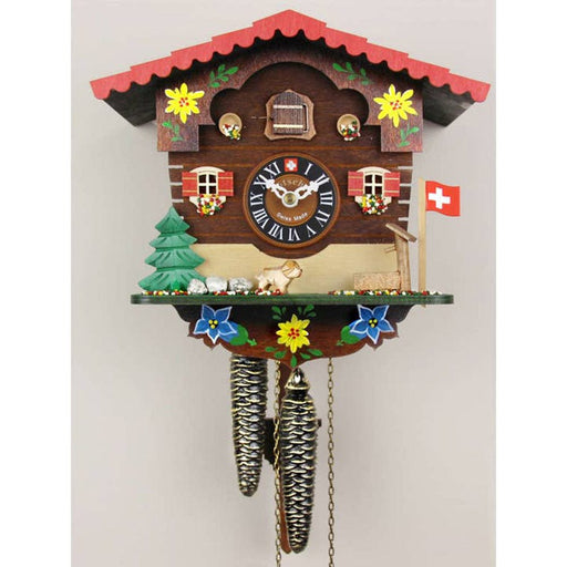 Quirks! Cuckoo Clock Alpine Flower Chalet Cuckoo Clock