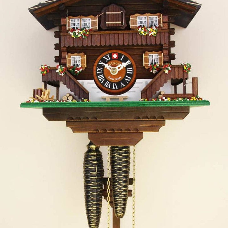 Quirks! Cuckoo Clock Classic Brienz Chalet in Amber Cuckoo Clock
