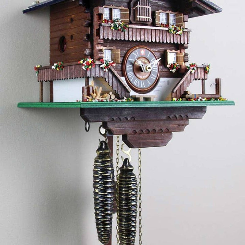 Quirks! Cuckoo Clock Classic Brienz Chalet in Amber Cuckoo Clock