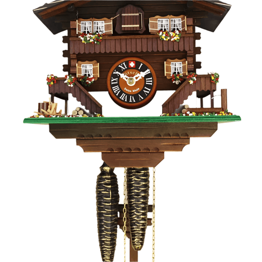 Quirks! Cuckoo Clock Classic Brienz Chalet in Amber Cuckoo Clock