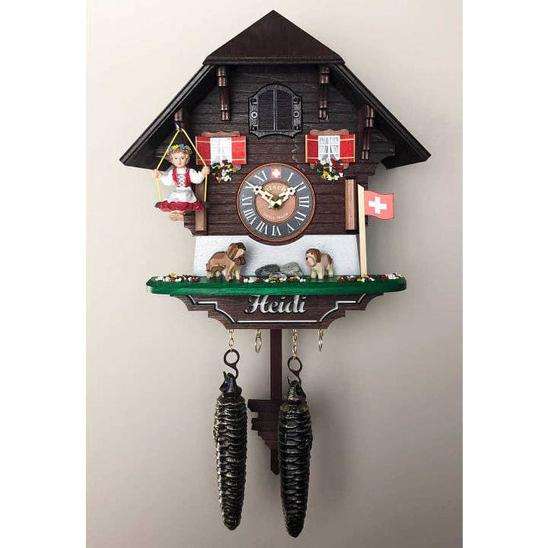 Quirks! Cuckoo Clock Heidi On the Swing Quartz Cuckoo Clock