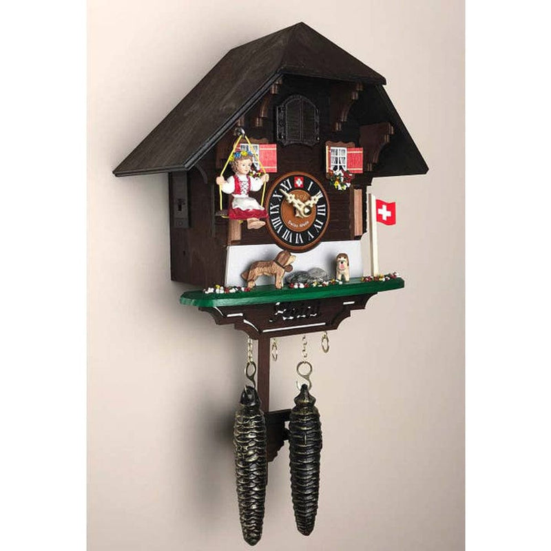 Quirks! Cuckoo Clock Heidi On the Swing Quartz Cuckoo Clock