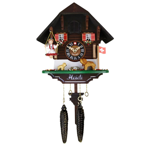 Quirks! Cuckoo Clock Heidi On the Swing Quartz Cuckoo Clock