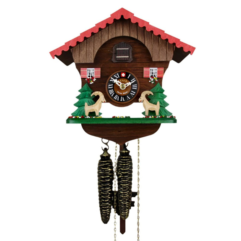 Quirks! Cuckoo Clock Leaping Ibex Chalet Cuckoo Clock