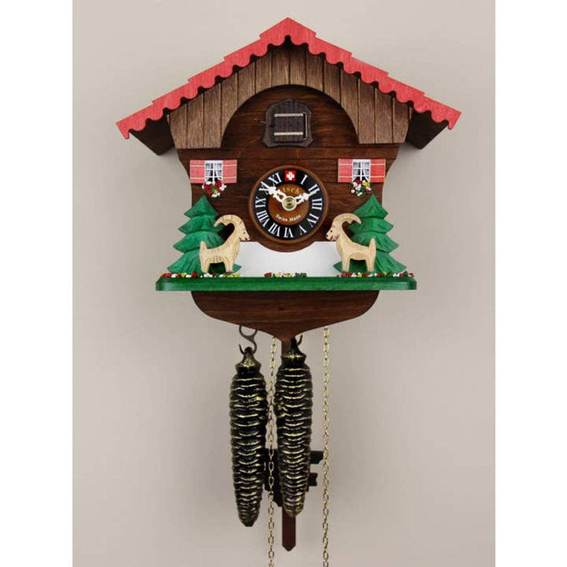 Quirks! Cuckoo Clock Leaping Ibex Chalet Cuckoo Clock