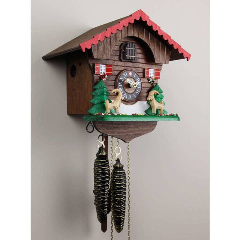 Quirks! Cuckoo Clock Leaping Ibex Chalet Cuckoo Clock