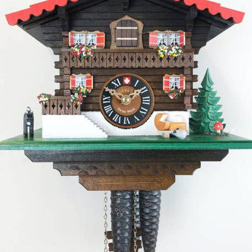 Quirks! Cuckoo Clock Swiss Cheese Chalet Cuckoo Clock