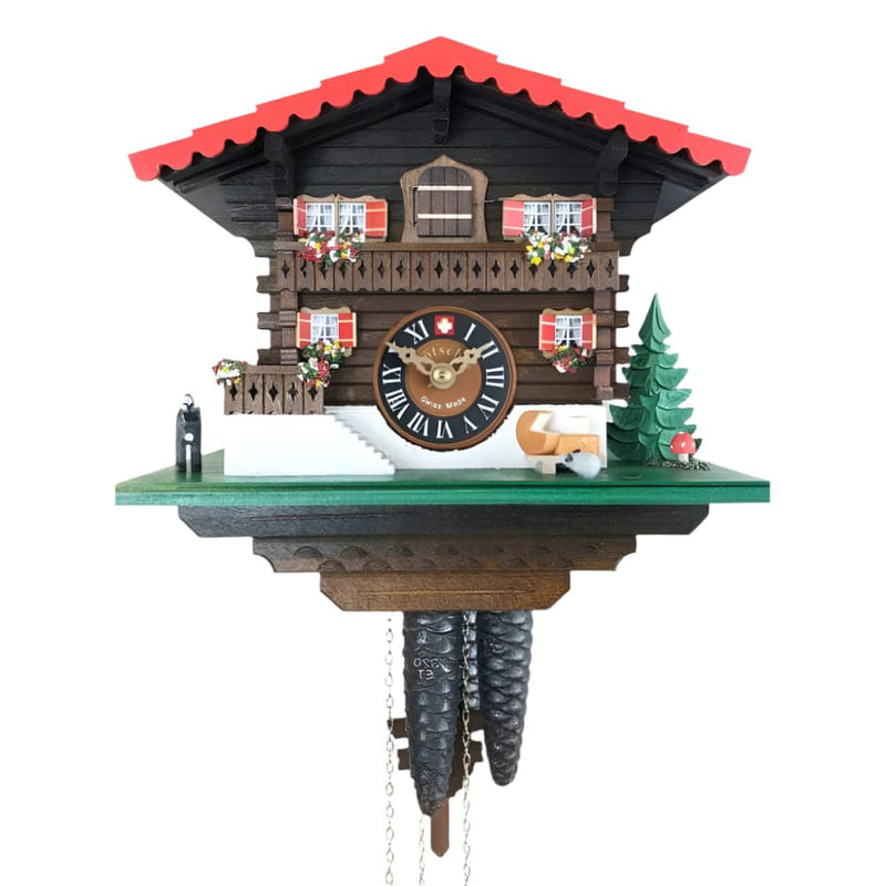 Quirks! Cuckoo Clock Swiss Cheese Chalet Cuckoo Clock
