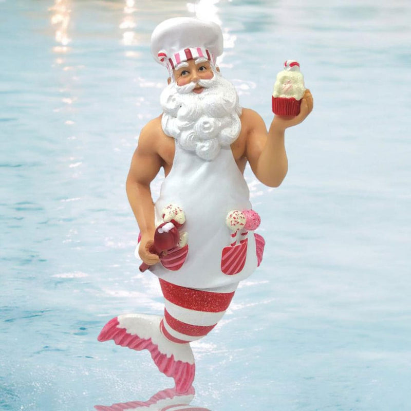 Quirks! December Diamonds Christmas, Seasonal Decor Merman Baking Santa by December Diamonds