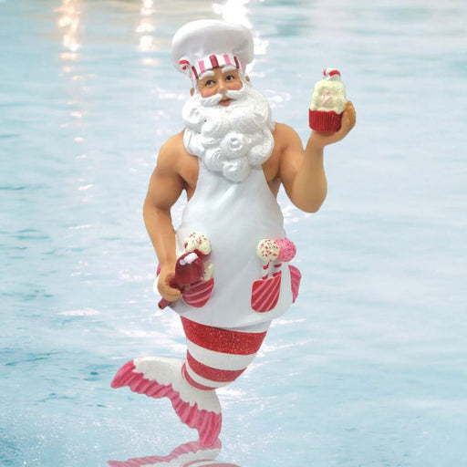 Quirks! December Diamonds Christmas, Seasonal Decor Merman Baking Santa by December Diamonds