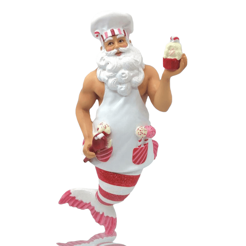 Quirks! December Diamonds Christmas, Seasonal Decor Merman Baking Santa by December Diamonds