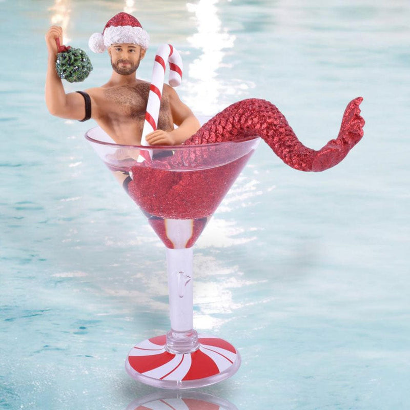 Quirks! December Diamonds Christmas, Seasonal Decor Merman Mistletoe Santa by December Diamonds