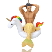 Quirks! December Diamonds Christmas, Seasonal Decor Merman Mr Unicorn by December Diamonds