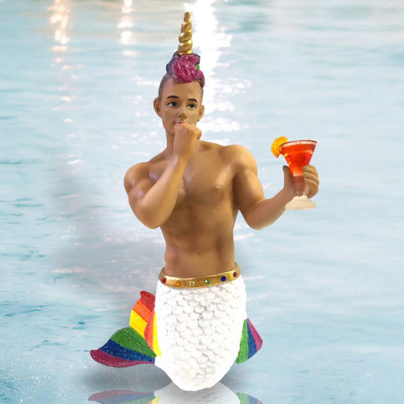 Quirks! December Diamonds Christmas, Seasonal Decor Merman Rainbow by December Diamonds