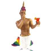 Quirks! December Diamonds Christmas, Seasonal Decor Merman Rainbow by December Diamonds